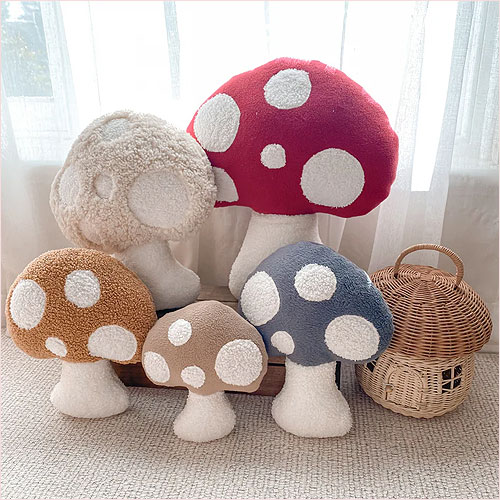 Fairytale mushroom baby cushion sizes.